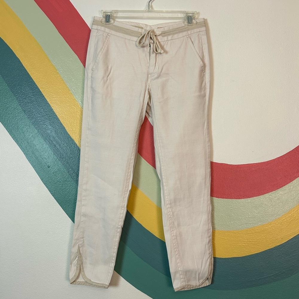 Anthropologie Pilcro and The Letterpress White Pants Tulip Hem Size 24